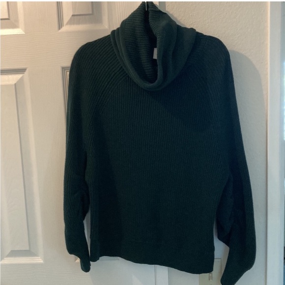 Cabi 100% Cotton Dark Green Shaker knit oversized sweater Small - Picture 2 of 8